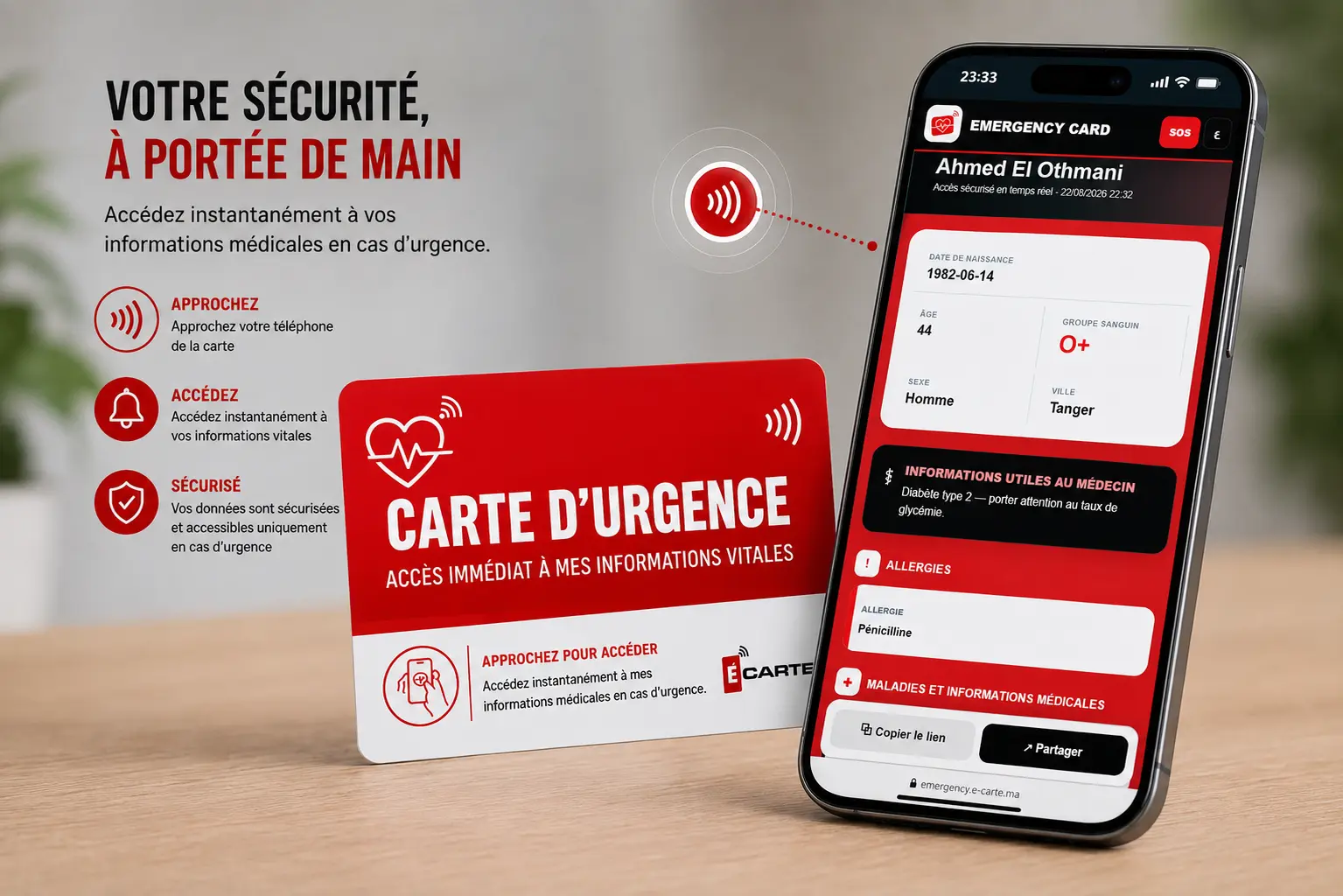 Carte d’urgence intelligente